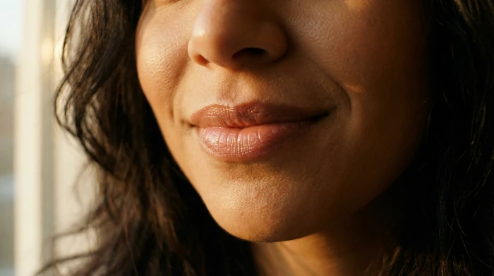 Lábios hidratados com Preenchimento Labial